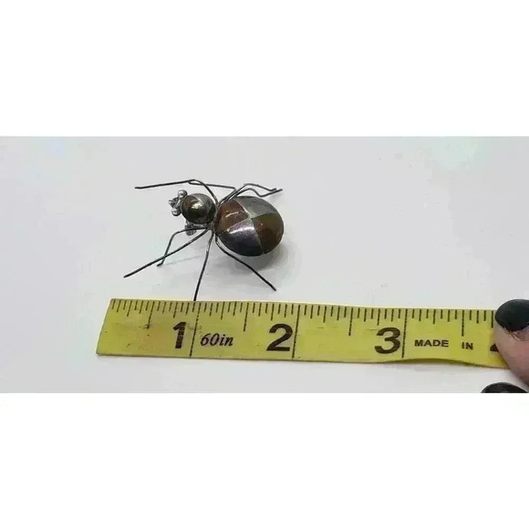 Vintage Large Spider Pin Brooch Insect Retro Silver & Brass MCM - Picture 9 of 11
